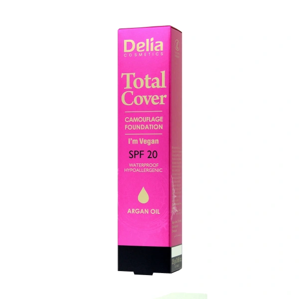DELIA Total Cover Podkład kryjący hipoalergiczny SPF20 nr 52 25g